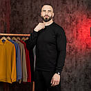 Світшот Pobedov 001 базовий чорного кольору без начісу, фото 2