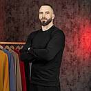 Світшот Pobedov 001 базовий чорного кольору без начісу, фото 5