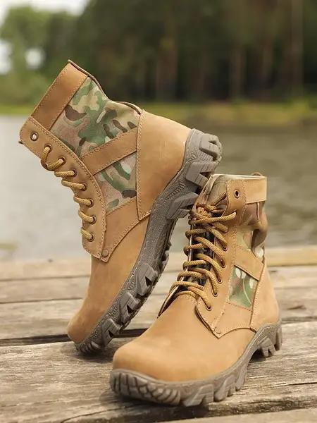 Літні берці Crazy шкіра з дихаючими вставками Cordura Койот / Мультикам, фото 1