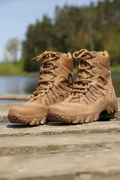 Демісезонні берці Crazy шкіра вставки Cordura Койот, фото 1