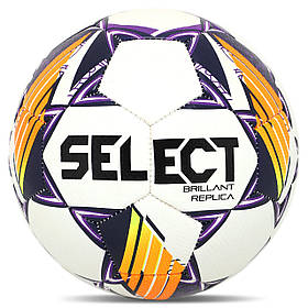 М'яч футбольний дитячий SELECT BRILLANT V24 BRILLANT-REP-4WV No4 білий-фіолетовий