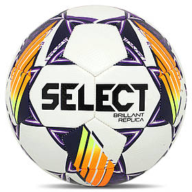М'яч футбольний дитячий SELECT BRILLANT V24 BRILLANT-REP-5WV No5 білий-фіолетовий