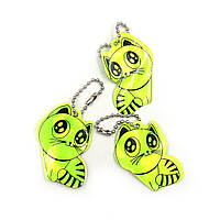 Брелок світловідбивний "Кошеня" 3*5 см, 3-4 кольори, 100PCS без/етика