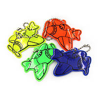 Брелок світловідбивний "Самолет" 6*3,5 см, 4 кольори, 100PCS без/етика
