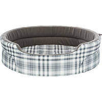 Лежак Trixie Lucky для собак, к клетке с пенопластовой подкладкой, хлопок/флис, 45х35 см (серый/белый)