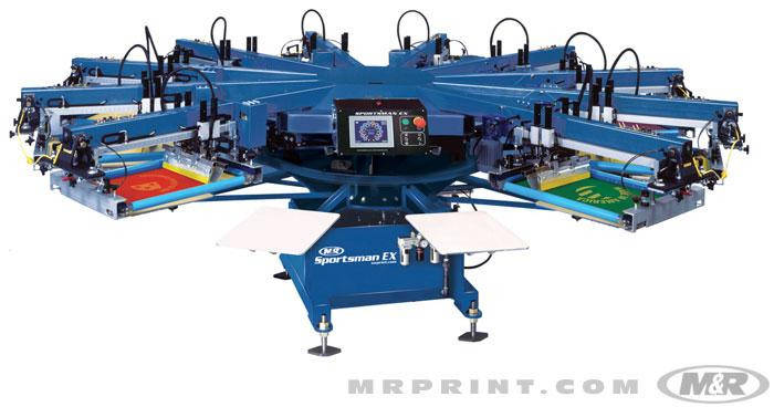 Напівавтоматична карусельна машина трафаретного друку за текстильнем M&R SPORTSMAN EX, фото 2