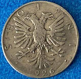 Монета Албанії 1\2 лека 1926 г, фото 2