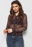 Рубашка женская в сеточку черного цвета ABC 173628M