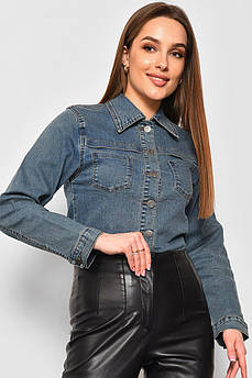 Сорочка жіноча джинсова синього кольору 174946M