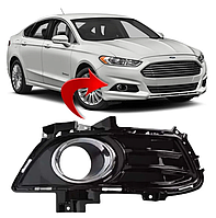 Решетка бампера Ford Fusion mk5 13-16 правая под птф хром глянец DS7Z-17B814-BB от RT