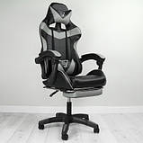 Обертове ігрове крісло з підставкою для ніг EC GAMING KO02CZ, Крісло для геймерів, Регульоване ігрове крісло, фото 4
