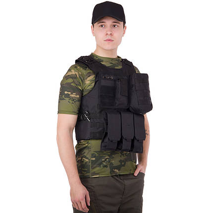 Розвантажувальний жилет універсальний на 4 кишені Military Rangers ZK-5516 кольору в асортименті, фото 1