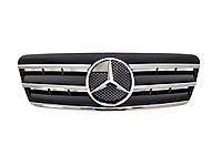 Решетка радиатора на Mercedes CLK-Class W208 1997-2002 год CL-Look ( Черная с хром вставками ) от RT