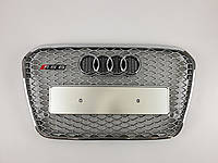 Решетка радиатора Audi A6 2011-2014год Серая с хром рамкой (в стиле RS) от RT