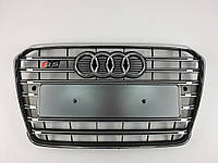 Решетка радиатора Audi A5 2011-2016год Серая с хромом (в стиле S-Line) от RT