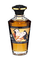 Массажное масло возбуждающее со вкусом карамели Shunga, с согревающим эффектом, 100 мл