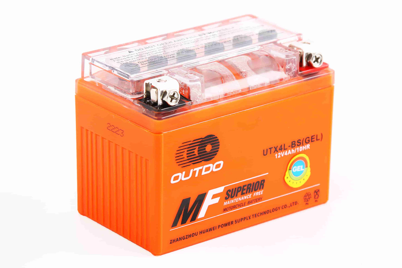 Акум. батарея Мото 12 В 4 А·год "Outdo" гелевий під болти