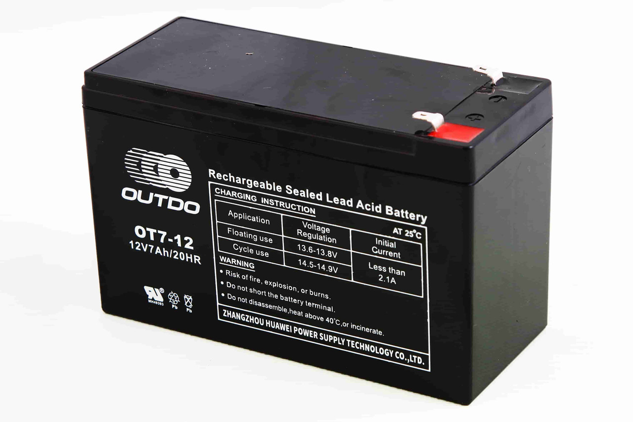 Акум. батарея для ДБЖ 12 В 7 А·год "Outdo" (гарантія 1 рік із дати продажу)