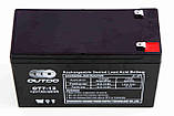 Акум. батарея для ДБЖ 12 В 7 А·год "Outdo" (гарантія 1 рік із дати продажу), фото 2