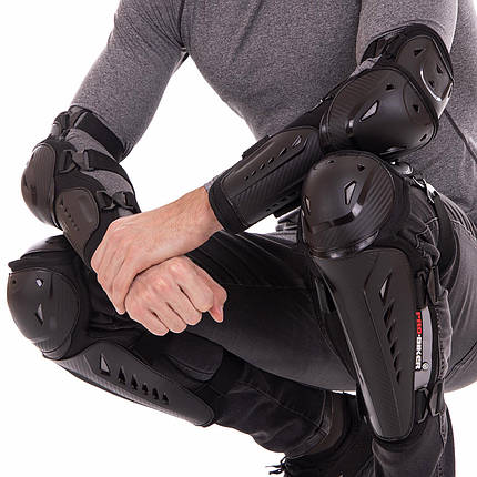 Комплект захисту PRO-BIKER P32 (коліно, гомілка, передпліччя, лікоть) чорний, фото 1