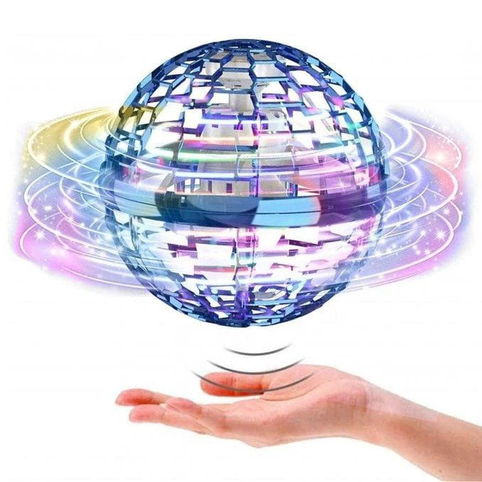 TY Летающий шар спиннер светящийся FlyNova Pro Gyrosphere игрушка мяч бумеранг, игрушка летающий шар cd - фото 3 - id-p2153319050