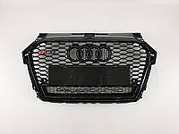 Решетка радиатора Audi A1 2014-2019год Черная с емблемой QUATTRO (в стиле RS) от RT