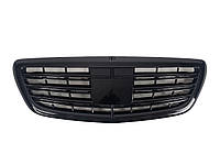 Решетка радиатора на Mercedes S-Class W222 2013-2020 года Full Black ( S63 AMG ) без Night Vision от PR