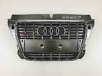 Решетка радиатора Audi A3 2008-2012год Серая с хромом (в стиле S-Line) от RT