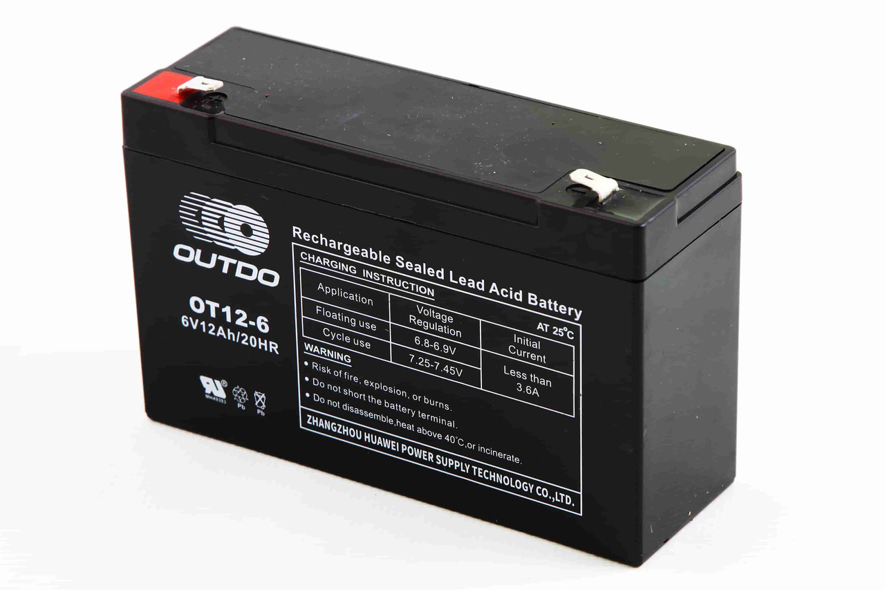 Акум. батарея для ДБЖ 6В 12 А·год "Outdo" (гарантія 1 рік із дати продажу)