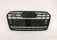 Решетка радиатора Audi A7 2014-2017год Черная (в стиле S-Line) от RT