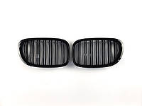 Ноздри на BMW 7 Series F01 / F02 2008-2015 год Черные Глянцевые ( Двойные M-Look ) от RT