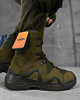 Демисезонные ботинки олива с мембраной scooter, армейские берцы олива с натурального нубука