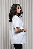 Біла бавовняна футболка для вагітних та годуючих із щільного трикотажу двонитка S, фото 6