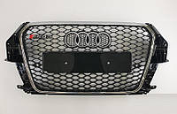 Решетка радиатора Audi Q3 RSQ3 черная + хром рамка (11-15 г.в.) от RT