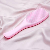 Массажная расческа для волос Shulimei, щетка для волос розовая однотонная пластик, масажка 21х6см