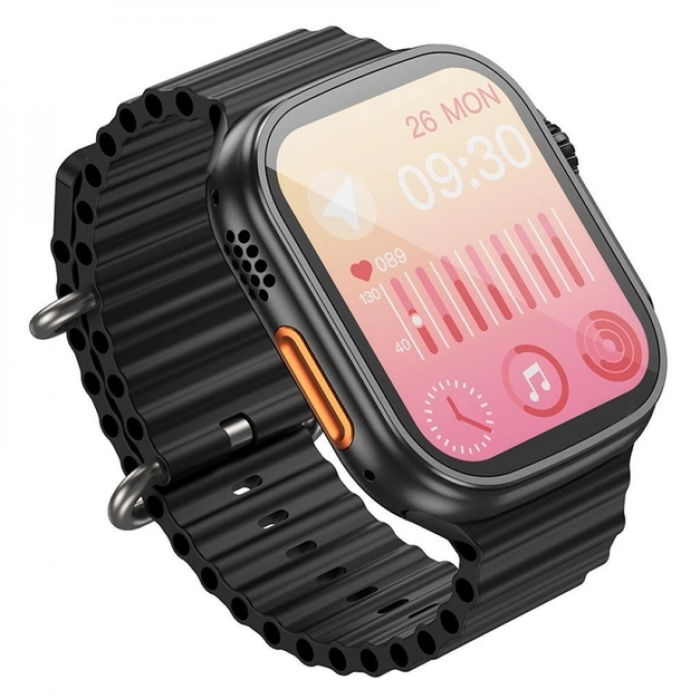 Смарт-часы с функцией разговора Hoco Smart Watch Y12 Ultra Чёрные - фото 2 - id-p2153412012