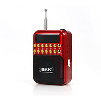 Радиоприёмник с FM USB MicroSD BKK B872 радио на аккумуляторе Красный
