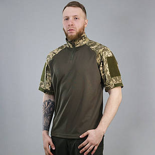 🔥 Убакс з коротким рукавом "Cool-pass" (Піксель ММ14/Олива) ЗСУ, НГУ, тактична військова, ubacs