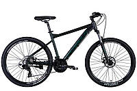 Велосипед алюминий 26 Formula F-1 AM DD рама-18" черно-зеленый (матовый) 2024
