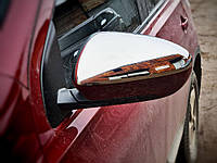 Накладки на зеркала (2 шт, нерж) OmsaLine - итальянская нержавейка для Nissan Qashqai 2010-2014 годов от RT