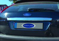 Накладка на крышку багажника (HB, нерж.) OmsaLine - Итальянская нержавейка для Ford Focus II 2005-2008 годов