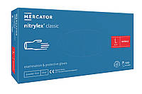 Перчатки нитриловые Mercator Medical Nitrylex Classic L Синие 100 шт (00-00000109) MD, код: 8246359