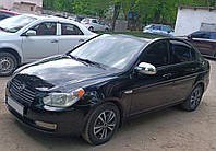 Накладки на зеркала (2 шт, пласт) Carmos для Hyundai Accent 2006-2010 годов от RT