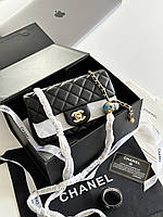 Chanel Classic 1.55 Small Single Flap in Black 20 х 12 х 7 см женские сумочки и клатчи высокое качество