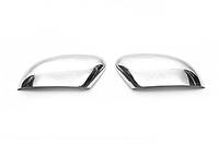 Накладки на зеркала (2 шт, нерж.) OmsaLine - Итальянская нержавейка для Ford Focus II 2008-2011 годов от RT