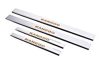 Накладки на пороги Carmos V1 (4шт, нерж.) для Renault Kangoo 2008-2020 годов от RT