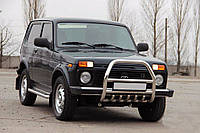 Кенгурятник QT007 (нерж.) для Lada Niva и Urban от RT