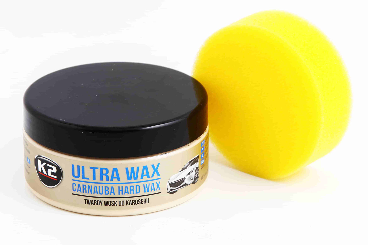 Поліроль кузова автовоск "K2" Ultra Wax 250г з губкою