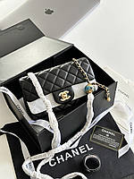 Chanel Classic 1.55 Small Single Flap in Black 20 х 12 х 7 см женские сумочки и клатчи хорошее качество