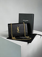 Yves Saint Laurent Kate Small Black/Gold 22 х 15 х 5 см женские сумочки и клатчи хорошее качество